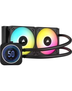 كورسيرiCUE H100i ELITE LCD XT وحدة تبريد بالسوائل لوحدة المعالجة المركزية أسود