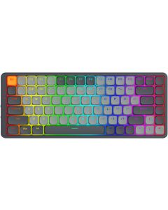 لوحة مفاتيح ميكانيكية لاسلكية منخفضة الارتفاع Redragon K652GG‑RGB‑PRO Azure 75% - وضع ثلاثي (BT / 2.4 جيجاهرتز / USB‑C)، إضاءة خلفية RGB، 84 مفتاحًا، مفتاح أحمر، تصميم مدمج من الألومنيوم بنسبة 75%