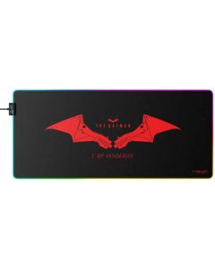 وسادة ماوس Cybeart Batman Aurora بإضاءة LED RGB عالية الجودة، سطح مقاوم للانسكاب، نسيج دقيق حصري، حواف لا تتآكل أبدًا مع خياطة معززة، قاعدة غير قابلة للانزلاق بدرجة رياضية إلكترونية مقاس XXL