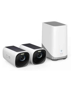 Eufy eufycam 3 2-Cam Kit, Outdoor Wireless Security Camera, 4K Camera with Integrated Solar Panel | eufy T88713W1