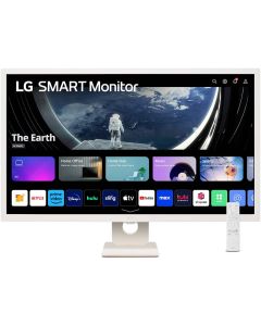 شاشة ذكية ال جي 32SR50F مقاس 32 بوصة مع webOS كامل الوضوح 1920 × 1080 IPS معدل التحديث 60 هرتز وقت الاستجابة 8 مللي ثانية أبيض 