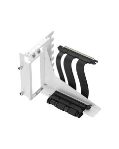 طقم تركيب Fractal Design FD-A-FLX2-002 Flex 2 PCIe 4.0 باللون الأبيض - ملحق تركيب عمودي فاخر لرافعة PCIe ووحدة معالجة الرسومات