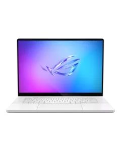 لابتوب ألعاب Asus ROG Zephyrus G16 بمعالج Intel Core Ultra 9 285HX، ذاكرة RAM بسعة 32 جيجابايت، سعة تخزين SSD بحجم 1 تيرابايت، بطاقة رسومات NVIDIA GeForce RTX 5080، شاشة بحجم 16 بوصة WQXGA، لوحة مفاتيح إنجليزية وعربية، اللون: أبيض، نظام التشغيل: ويندوز 11