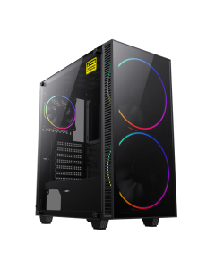 علبة ألعاب GAMEMAX Black Hole ATX مع مروحة 200 مم
