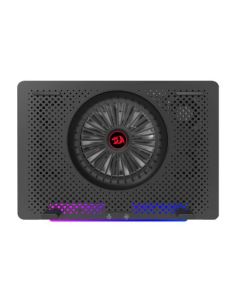 لوحة تبريد Redragon GCP500 Ivy RGB بخمس مراوح لأجهزة الكمبيوتر المحمولة - تناسب أجهزة الكمبيوتر المحمولة مقاس 12 بوصة إلى 17.3 بوصة، ارتفاع قابل للتعديل، منفذا USB، إضاءة RGB وتحكم في سرعة المروحة