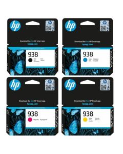 HP 938 Original Ink Cartridge Set (4 Colors) Compatible with HP OfficeJet Pro 9730, 9110, 9120, 9130, and 9720 Series Printers