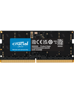 ذاكرة الوصول العشوائي لأجهزة الكمبيوتر المحمول Crucial DDR5 CL40 SODIMM سعة 16 جيجابايت وتردد 4800 ميجاهرتز - CT16G48C40S5