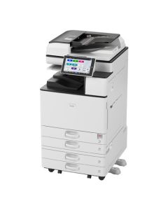 طابعة ليزر متعددة الوظائف RICOH IM3000 بالأبيض والأسود، تطبع حتى 30 صفحة في الدقيقة، نسخ، مسح ضوئي، فاكس، سعة الورق تصل إلى 4,700 ورقة، باللون الأبيض.