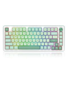 Redragon K681WBP-RGB-PRO Cyrus Pro Mechanical Gaming Keyboard – 75% Layout, Tri-Mode Connectivity (USB-C, Bluetooth 5.0, 2.4GHz), Hot-Swappable Linear Switches, 16.8M RGB Backlight, Multi-Function Knob, Gasket-Mounted Design, 4000mAh Battery