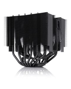 مروحة تبريد وحدة المعالجة المركزية Noctua NH-D15S Chromax Black بتصميم غير متماثل لمبدد الحرارة ثنائي البرج ومروحة NF-A15 PWM واحدة