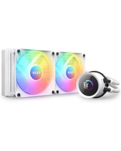 NZXT كراكن 240مم RGB 240 Aio مبرد سائل مع شاشة LCD ومراوح RGB أبيض