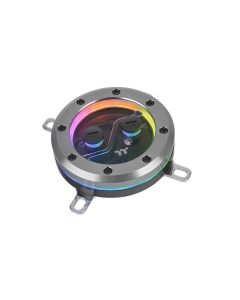 وحدة معالجة مركزية Thermaltake Pacific SW1 Plus المائية - CL‑W379‑CU00SW‑A، تدعم LGA/AM5 عالميًا، 12 مصباح RGB، مستشعر درجة حرارة مدمج