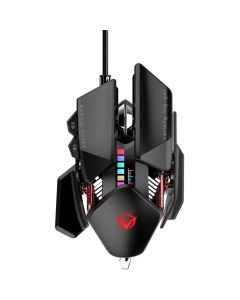Meetion GM80 Transformers Gaming Mouse, 4000 DPI Optical Sensor, RGB Backlit, 7 Programmable Buttons, Ergonomic Mecha Design, Wired USB, Removable Counterweights