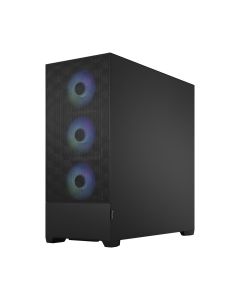 هيكل Fractal Design Pop XL Air RGB أسود كامل البرج ATX، زجاج مقسّى، 4 مراوح Aspect 12 RGB، دعم E-ATX، مشعاع 420 مم، واجهة شبكية عالية تدفق الهواء، FD-C-POR1X-06