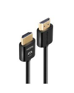 كابل بروميت proLink4K2-150 HDMI بدقة 4K (1.5 متر) - سرعة عالية 18 جيجابت في الثانية، يدعم إيثرنت، موصلات مطلية بالذهب عيار 24 قيراطًا، مضفر من النايلون، تصميم منخفض الارتفاع - أسود