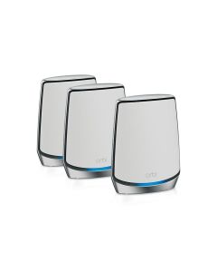 نت جير نظام شبكة AX6000 Orbi ثلاثي الموجات واي فاي 6 ، 6 جيجابت في الثانية ، راوتر ، 3PK RBK853-100EUS