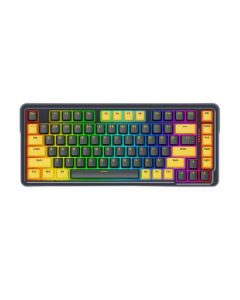 لوحة مفاتيح ميكانيكية Redragon K649PY-RGB ELF مزودة بحشية RGB و82 مفتاحًا - قابلة للتبديل السريع، ورغوة لتخفيف الضوضاء، ووضع ثلاثي (سلكي / بلوتوث / 2.4 جيجاهرتز)