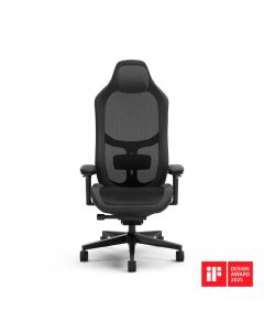 Fractal Design, Refine Mesh Dark Chair, Ergonomic Gaming & Office Chair, Breathable Mesh, Adjustable Lumbar & Recline Support- FD-CH-RE1M-01