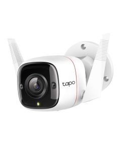 TP-Link Tapo C310 Outdoor Camera with FHD 3MP, Weatherproof Design, Night Vision, 2-Way Audio, Motion Detection, Automatic Siren, and Wi-Fi/RJ45 Connectivity