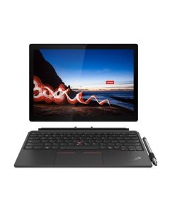 حاسوب محمول Lenovo ThinkPad X12 القابل للفصل الجيل الثاني بمعالج Intel Core Ultra 7 164U، ذاكرة RAM بسعة 16 جيجابايت، تخزين SSD بسعة 512 جيجابايت، بطاقة رسومات Intel، شاشة 12.3 بوصة FHD+، لوحة مفاتيح باللغتين الإنجليزية والعربية، اللون: أسود، نظام التشغيل
