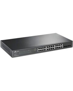 مفتاح شبكات ذكي TP-Link SG2428P JetStream بـ 28 منفذ جيجابت، يشمل 24 منفذ PoE+