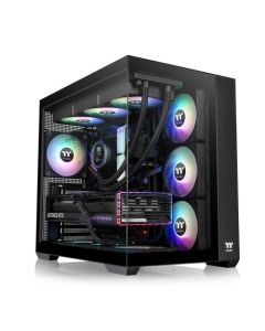 Thermaltake View 380 TG ARGB Mid‑Tower Case – Dual‑Chamber, Dual Tempered‑Glass, 4×120 mm ARGB Fans, Hidden‑Connector Support