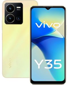 Vivo Y35 Dual Sim Smartphone 8GB Ram 128GB Storage 4G - International Version-Dawn Gold