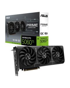 بطاقة رسومات ASUS PRIME GeForce RTX 5060 Ti OC 8GB GDDR7 - 4,608 نواة CUDA، 2,647 ميجاهرتز Boost، PCIe5.0، مراوح ثلاثية Axial-Tech، تصميم SFF بفتحة 2.5، HDMI 2.1 و3×DP 2.1