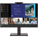 Lenovo ThinkVision Monitor 23.8 inch T24v-30 FHD IPS Display 1920x1080 75Hz Refresh Rate 4ms Extreme Response Time Built-In 3W x2 Speaker, Black