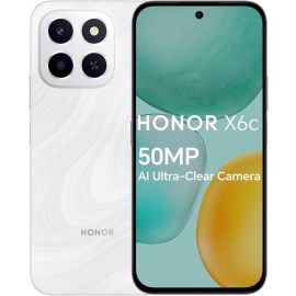 Honor X6C Dual Sim Smartphone 6GB Ram 256GB Storage 4G Moonlight White Middle East Version