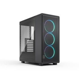 Fractal Design Epoch Black TG RGB Light Tint Mid Tower Case – Premium ATX Gaming Case, Tempered Glass, ARGB Fans, High Airflow Design