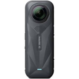 كاميرا أكشن Insta360 X5 بعدسة فتحة F2.0 وطول بؤري 6 مم، فيديو 360° بدقة 8K30fps مع مستشعرين 1/1.28"، تثبيت FlowState وقفل أفق 360°.