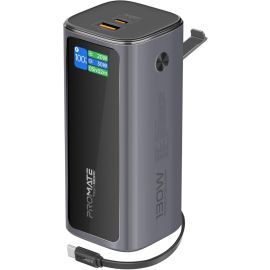 Promate Ultra-Fast Portable Charger 20000mAh Power Bank Built-in Mobile Stand