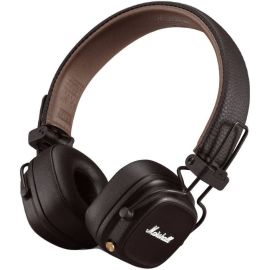 Marshall Major V Foldable Bluetooth Wireless Headphones with 100+ Hours of Playtime-Brown