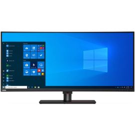 شاشة لينوفو ثينك فيجن المنحنية 40 بوصة P40w-20 WUHD IPS، دقة 5120 × 2160، معدل تحديث 75 هرتز، 4 مللي ثانية (الوضع الأقصى)، وقت استجابة 2500R، انحناء، أسود