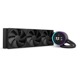 NZXT Kraken Elite 360mm V2 LCD AIO Cooler, 2.72″ IPS Screen, Turbine Pump, 3× F120P Fans, RGB Ring, Intel/AMD Support- RL-KN36E-B2