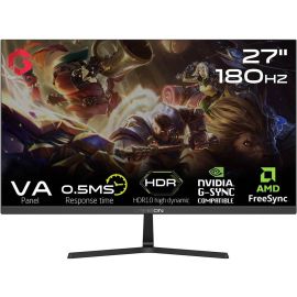 GAMEON Pro series Gaming Monitor 27 inch 1920x1080 180Hz Refresh Rate 0.5ms Response Time G-Sync & Adaptive Sync Technology Supports PS5 HDMI 2.0 Black