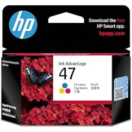 خرطوشة أصلية HP 47 ملونة ثلاثية (6ZD61AE)