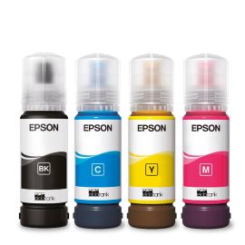 Epson 103 EcoTank Multipack (Black,Cyan,Magenta,Yellow) Ink Bottle (C13T00S64A) – Compatible with EcoTank L3110, L3111, L3116, L3150, L3156, L3160, L5190, L1110