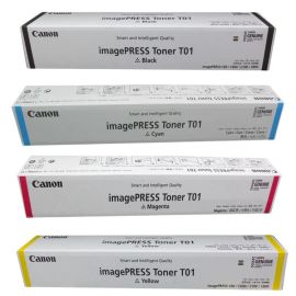 Canon T01 Full set Original Toner Cartridge (Black, Cyan, magenta, Yellow) – Compatible with imagePRESS C60, C600, C600i, C65, C650, C700, C710, C750, C800, C810, C850, C910