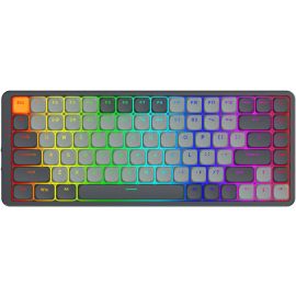 Redragon K652GG‑RGB‑PRO Azure Low‑Profile Wireless 75% Mechanical Keyboard – Tri‑Mode (BT / 2.4 GHz / USB‑C), RGB Backlit, 84 Keys, Red Switch, Compact Aluminum 75% Design