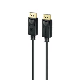 كابل Promate DPLink-300 DisplayPort 1.4 بطول 3 أمتار - دقة 8K، 60 هرتز، عرض نطاق ترددي 32.4 جيجابت في الثانية، قفل مشبك آمن، HDR ديناميكي، دعم ثلاثي الأبعاد - أسود