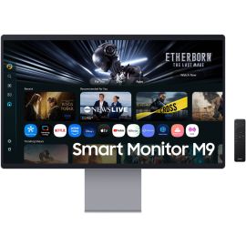 شاشة سامسونج الذكية M9 M90SF 4K OLED مقاس 32 بوصة، 3840 × 2160، معدل تحديث 165 هرتز، وقت استجابة 0.03 مللي ثانية (GTG)، FreeSync Premium Pro، مفتاح المصدر التلقائي +، نظام تشغيل Tizen، لون فضي Eclipse