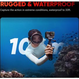 Insta360 Ace 4K120fps Waterproof Action Camera 1/2" Sensor with AI Noise Reduction Active HDR Video 48MP Photos 2.4" Flip Screen Easy Magnetic Mounting  Black