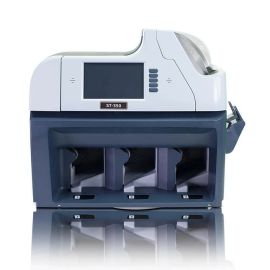 Hitachi ST-350N Smart Multi Currency Sorter & Counter, Three pocket note sorter + one reject Counterfeit detection