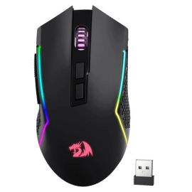 ماوس الألعاب اللاسلكي Redragon M693 RGB ثلاثي الأوضاع، بدقة 8000 نقطة في البوصة، و3 أوضاع (USB / 2.4 جيجاهرتز / بلوتوث)، ومستشعر PAW3104، و7 أزرار قابلة للبرمجة، وإضاءة RGB