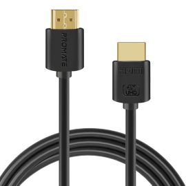 كابل بروميت برولينك 4M2-10M HDMI 2.0 بدقة 4K وتردد 60 هرتز - 10 أمتار، يدعم إيثرنت وتقنية 3D، موصلات مطلية بالذهب عيار 24 قيراطًا، تصميم رفيع - نطاق ترددي عالي 18 جيجابت/ثانية