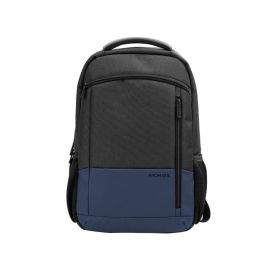 Promate Satchel-BP.Blue-Black Laptop Backpack – SleekComfort 15.6″ Laptop Satchel with Water-Resistant 300D Polyester, Padded Compartments & Quick-Access Pockets